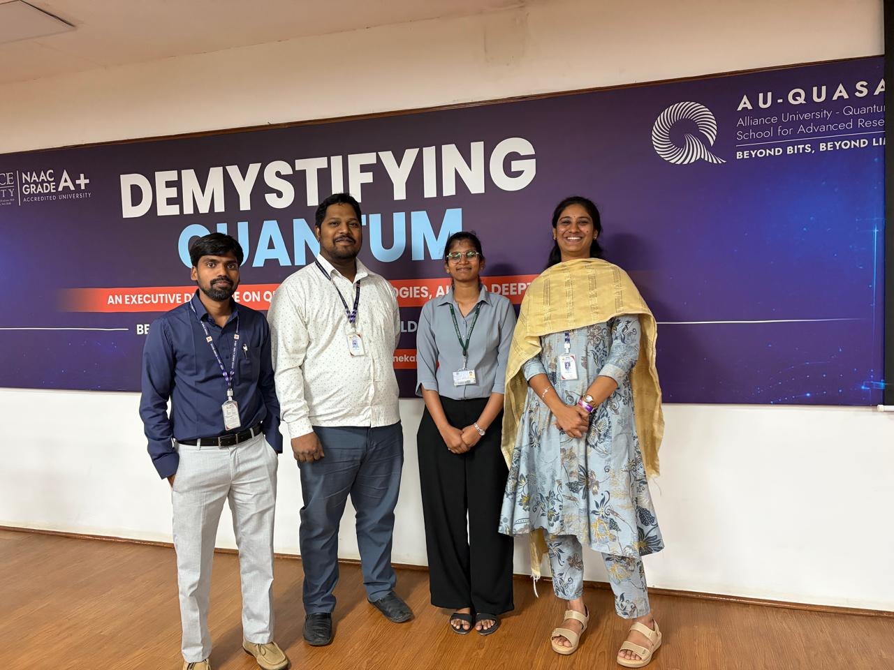 MMS team at the Demystifying Quantum executive dialogue, Alliance University