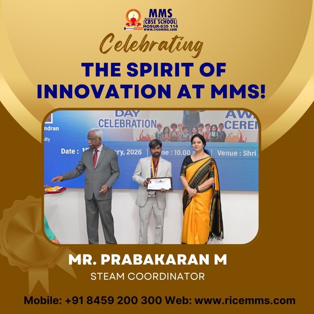 Mr. Prabakaran M receiving the Guru Rathna Award (Innovative Academician Award) 2026 at AMET University