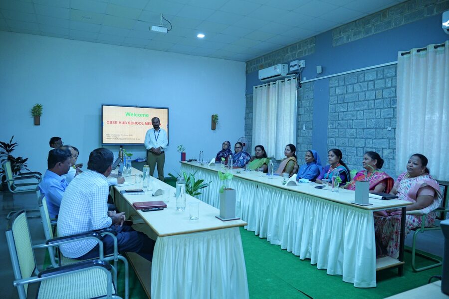 CBSE Hub School meeting with staff from schools across the Hub network at Mathakondapalli Model School