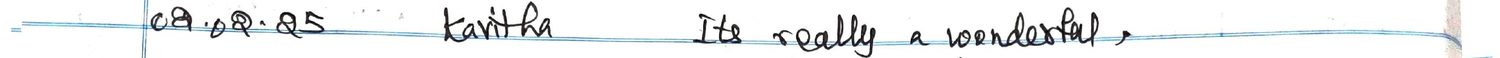 Handwritten VR Lab feedback note