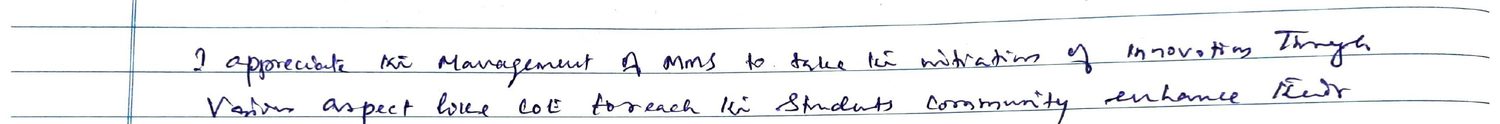 Handwritten VR Lab feedback note
